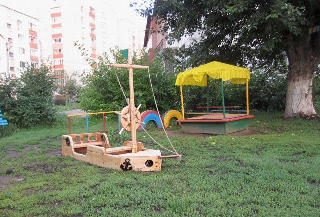 Сделать детский корабль для детской площадки своими руками