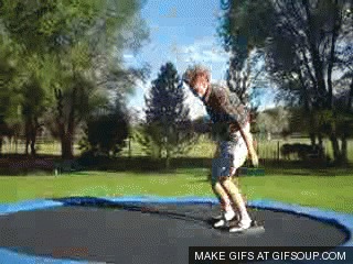trampoline, гифки, позитив, юмор, батут