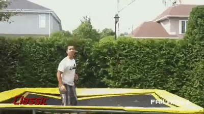 trampoline, гифки, позитив, юмор, батут