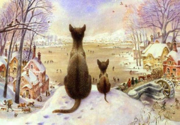 Питерские коты Владимира Румянцева Владимир Румянцев, коты, рисунок