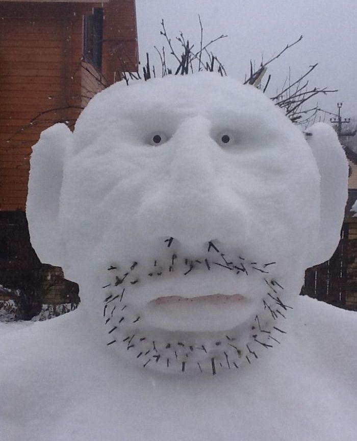 40 необычных снеговиков креатив, снег, снеговик