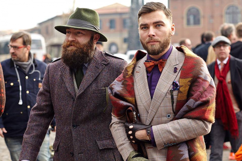 Стильные итальянские мужчины на выставке моды Pitti Uomo италия, мужчины