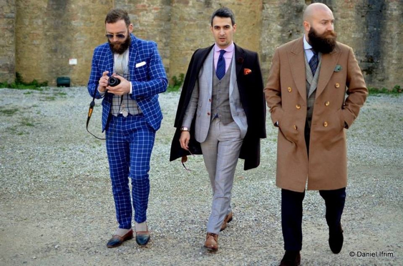 Стильные итальянские мужчины на выставке моды Pitti Uomo италия, мужчины