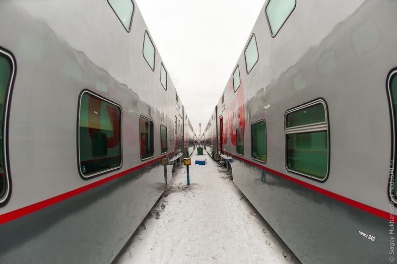 Двухэтажные вагоны РЖД Санкт - Петербург, интересное, поезд, ржд