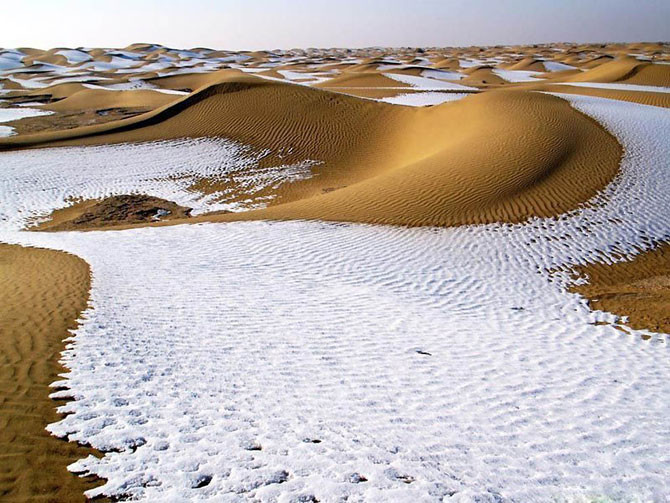 Снег в Сахаре сахара, уникальное