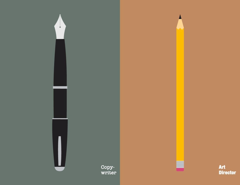 Две стороны творчества: Копирайтер против арт-директора арт-директор, копирайтер, сравнение