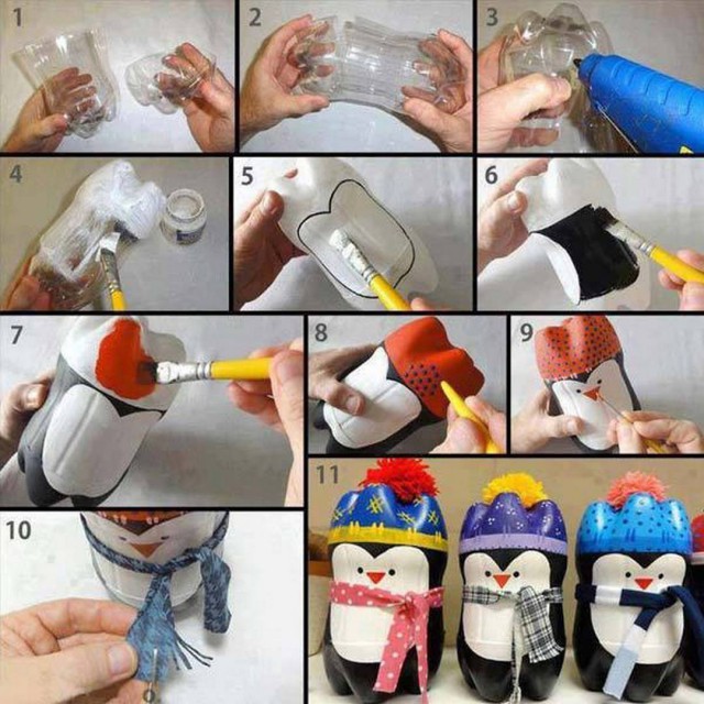 Пингвин бутылка, пластик