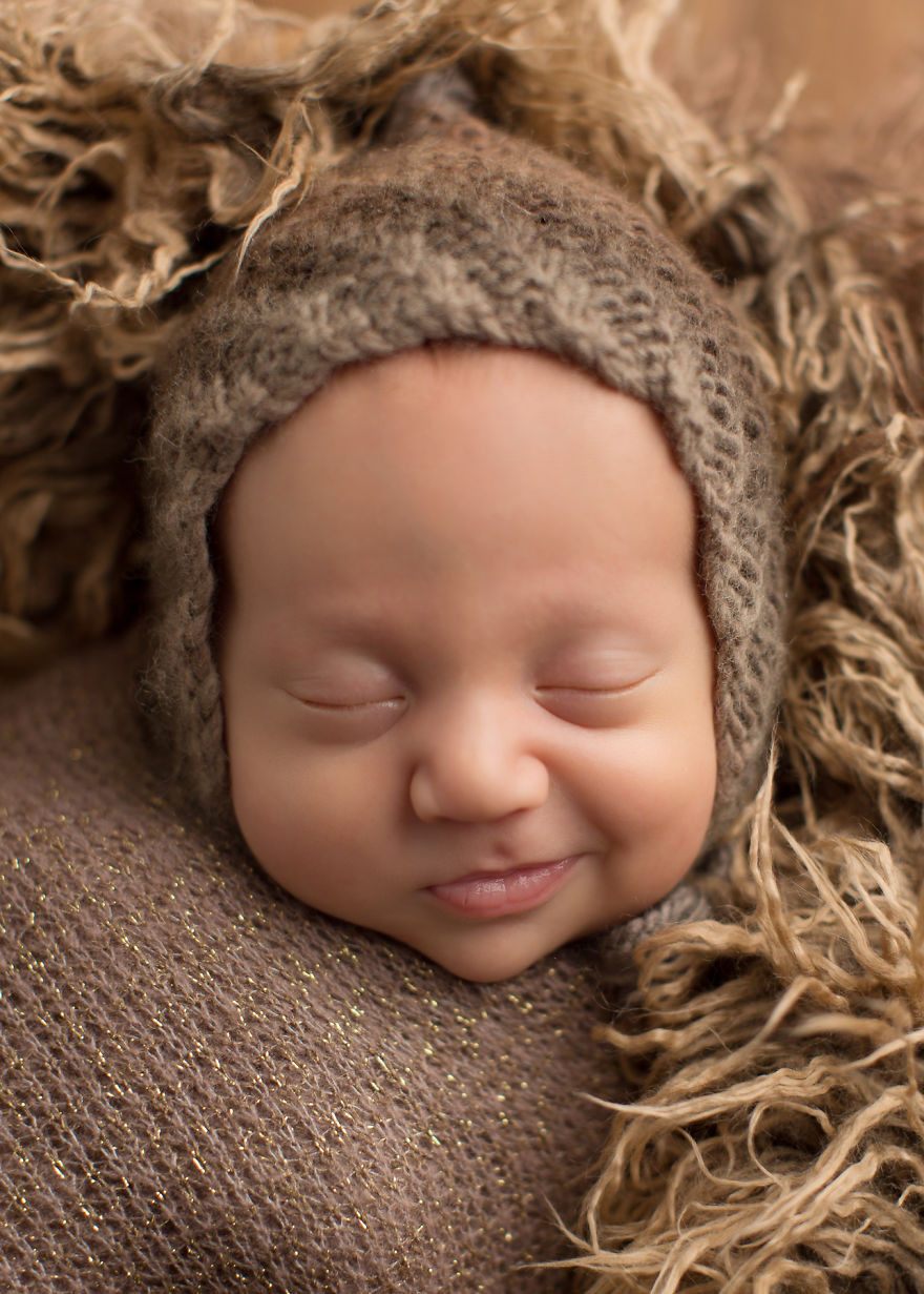 Uśmiechnięte noworodki w obiektywie Sandi Ford