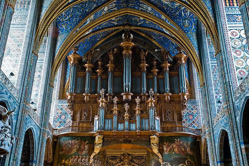 10. Catedral de Santa Cecília (Albi, França), um instrumento musical, o órgão