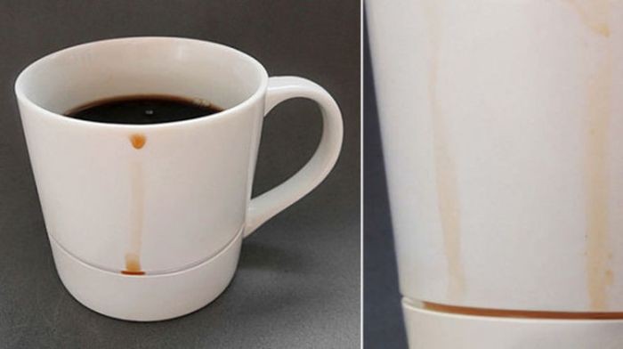 The cup does not leave stains on the table design, idea, creativity