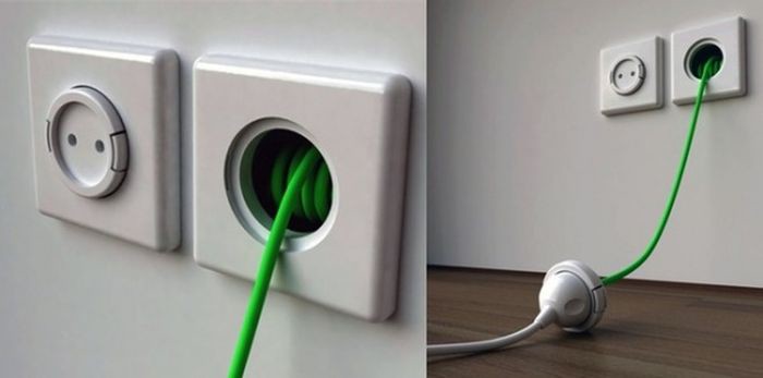 Socket with built-in extension design, idea, creativity