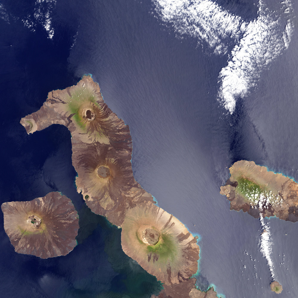 3. Остров в форме морского конька, Галапагос, Эквадор в мире, остров