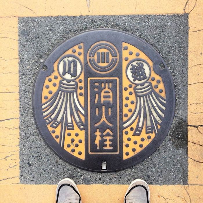 Канализационные люки в Японии дизайн, канализация, люк, япония