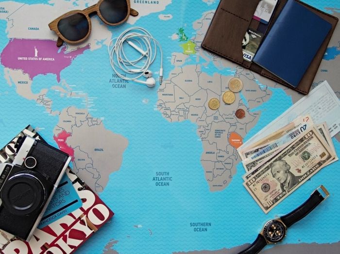 4. Карта мира для путешественников с сюрпризом гаджеты, изобретения, креатив
