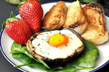 6. Яичница в грибах еда, завтрак, яичница
