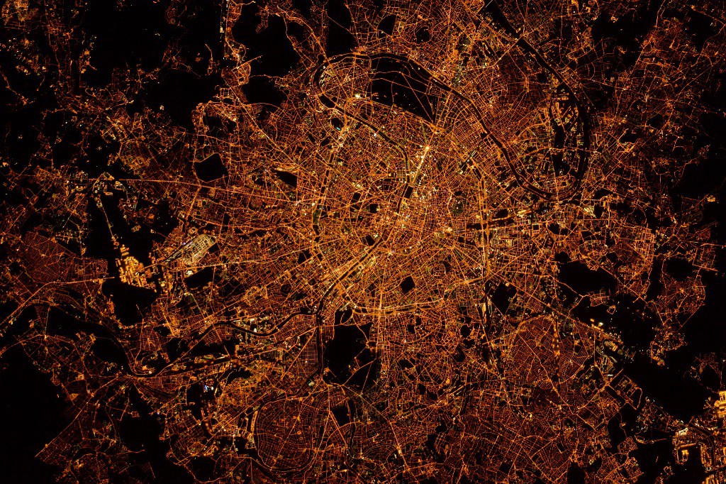 Как выглядят города из космоса город, космос