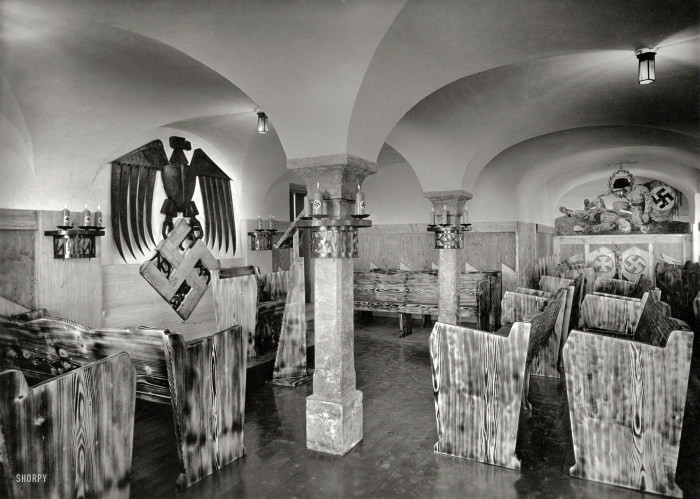 Интерьер конференц–зала НСДАП, Бавария, 1938 прикол, редкие кадры, факты