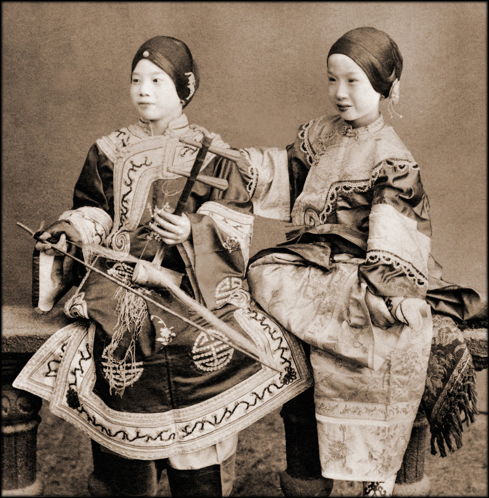 Музыкантши из Гон-Конга( 1901 год.) исторические фото, история, китай