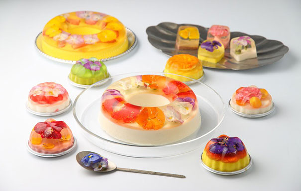 Японские десерты с цветами, которые жалко есть десерт, желе, цветок, япония