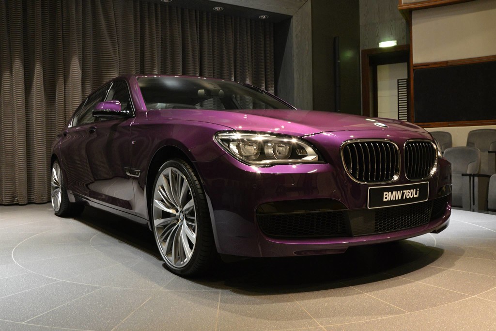 Роскошный BMW 760Li фиолетового цвета 7-series, 760li, bmw, авто, эксклюзив