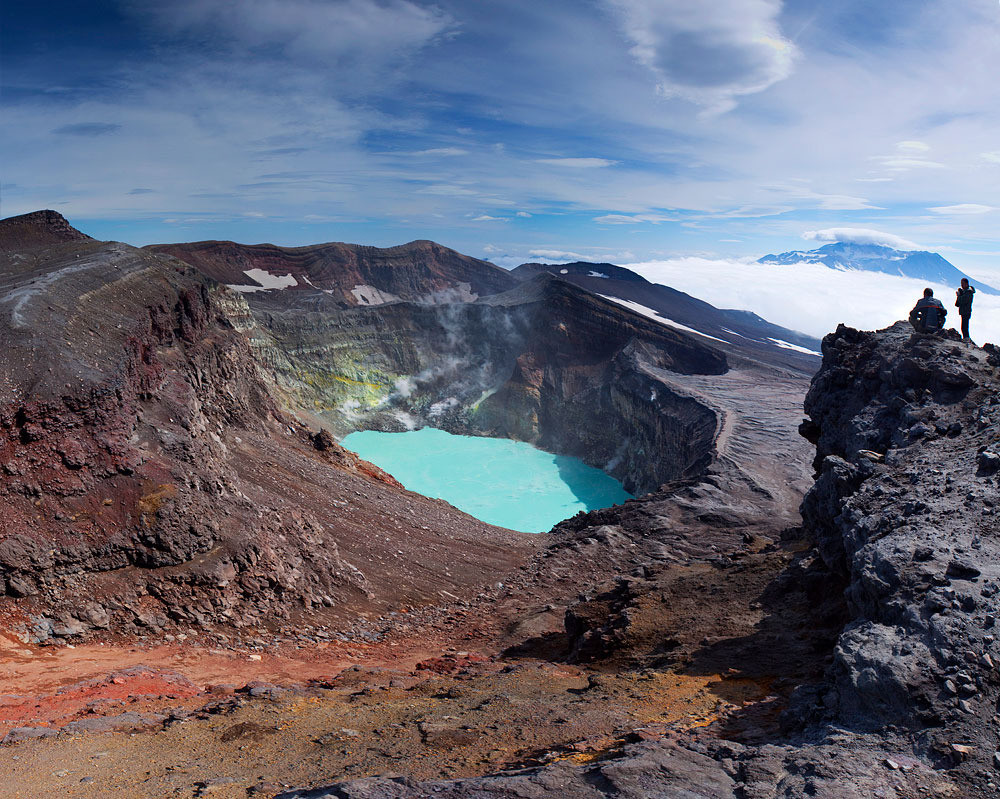 7. Южная Америка? Нет! Это кислотное озеро в кратере вулкана Малый Семячик на Камчатке! россия, фото