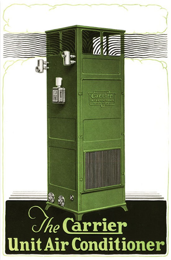 Кондиционер компании «Кэрриер», 1928 год. жара, история, кондиционер