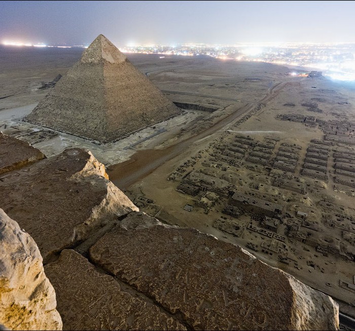 7. Фотография с вершины пирамиды Гизы мир, удивление, фотография