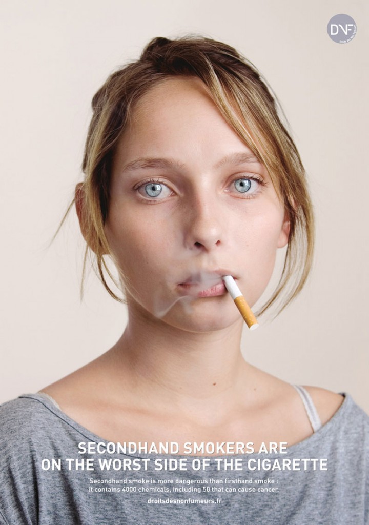 4. «Пассивные курильщики — с худшей стороны сигареты» вред, здоровье, социальная реклама, табак