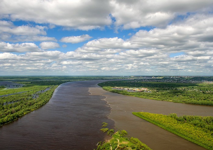Невероятно красивейшие фото слияния Российских рек. россия, слияние рек, фото