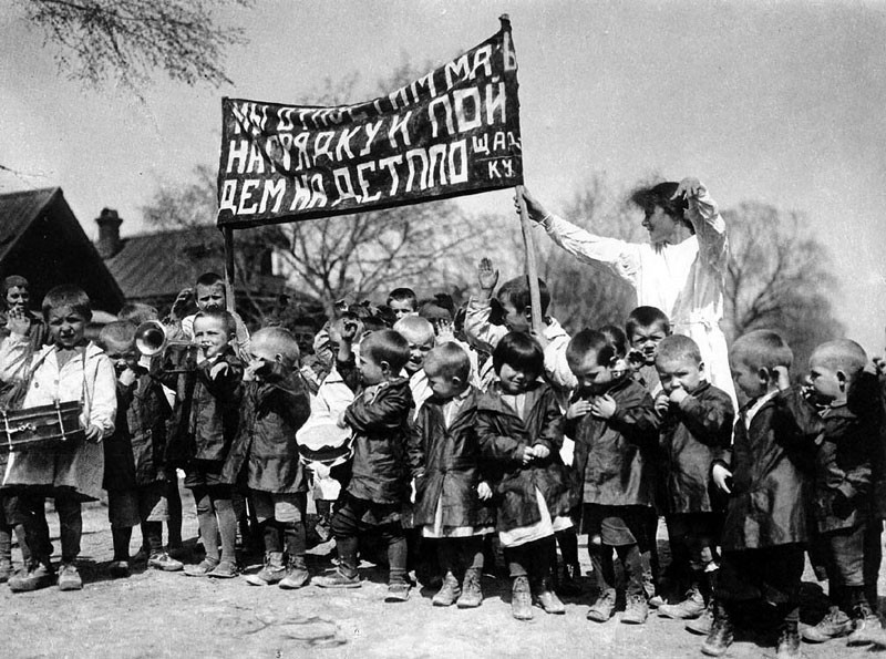Первые ясли в деревне. 1928г. история, россия