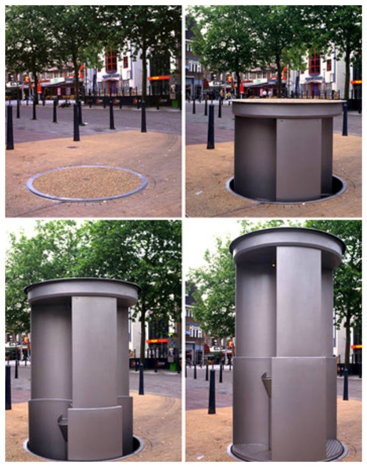 Датская идея уличных туалетов — Urilift дизайн, креатив, унитаз