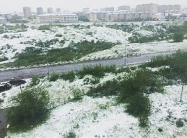 В Воркуте вообще снежок выпал...