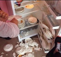 Мне кажется, у этих людей всё не задалось ещё с того момента,когда они начали хранить в холодильнике не еду,а посуду)