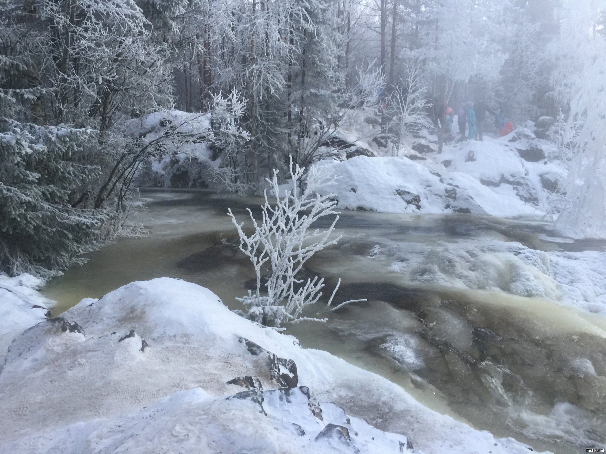 Водопад Кивач Зимой Фото
