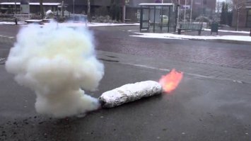 Дымовуха. Рулил теннисный шарик