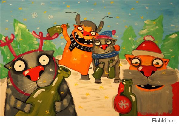 Котоматрицы на Новый год