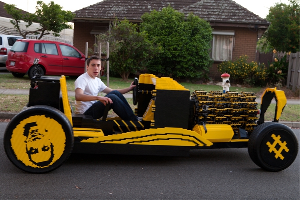 Full-size Lego car actually drives