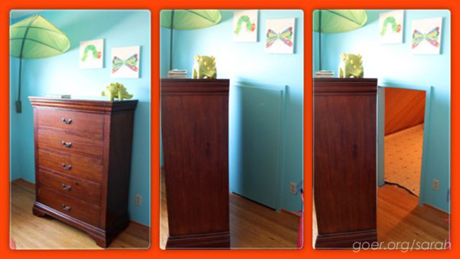 What’s Hiding Behind This Dresser Is The Best Idea Ever.