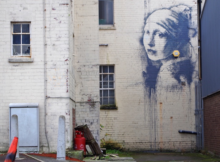 New Banksy Piece: "The Girl with the Pierced Eardrum"