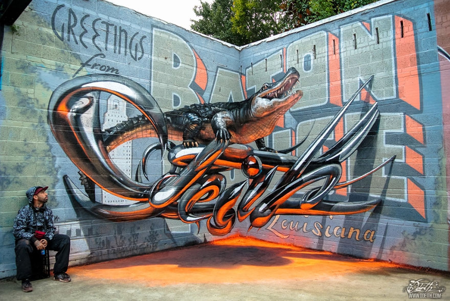 Portuguese Street Artist Creates Stunning 3D Graffiti
