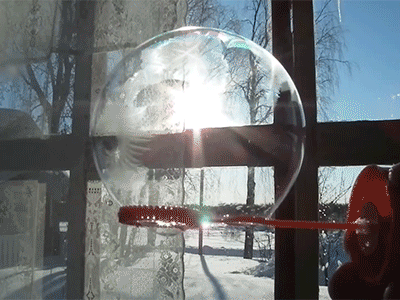Blowing Bubbles In The Cold Seems Impossible...But Blowing Bubbles In The Cold Seems Impossible...But