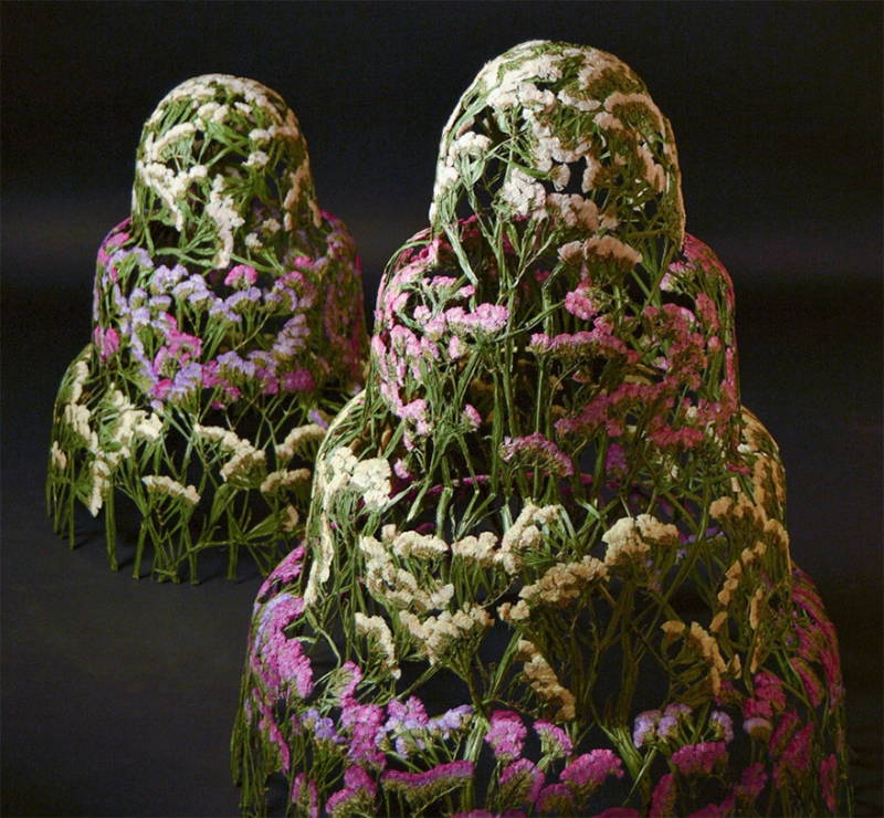 Spanish Artist Creates Delicate Pressed Flower Sculptures