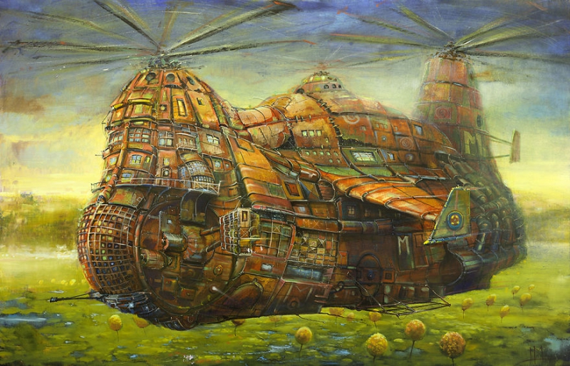Otherworldly Vehicles In Oil Paintings By Lithuanian Artist