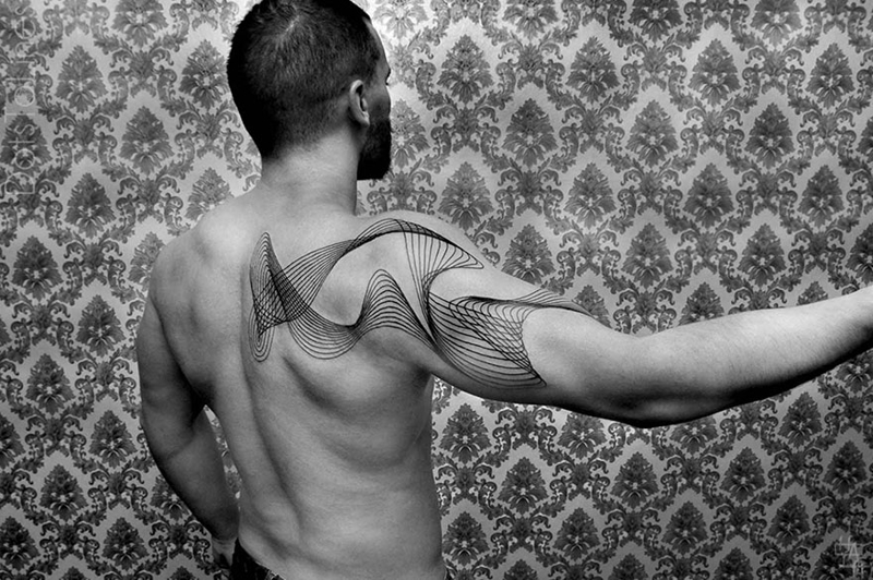 Geometric Line Tattoos By Chaim Machlev