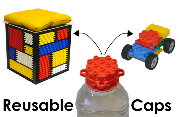 These Fun Reusable Bottle Caps Can Be Used Just Like LEGO Bricks