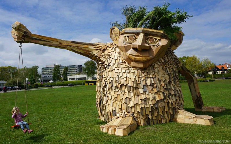I Create Giant Sculptures From Scrap Wood