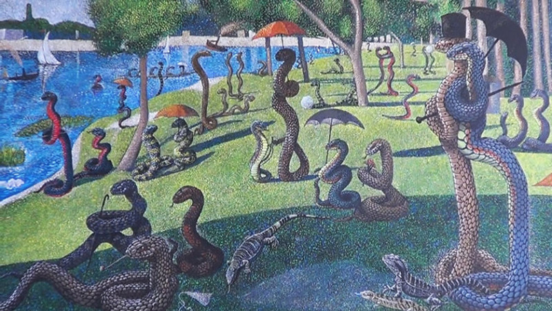 Sunday Afternoon On The Island Of La Serpent, After Seurat