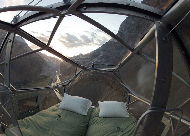 See-Through Sleeping Capsules Hang 400 Feet Above Peru’s Sacred Valley