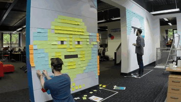 Workers Use Post-It Notes To Turn Office Walls Into Star Wars Murals Workers Use Post-It Notes To Turn Office Walls Into Star Wars Murals