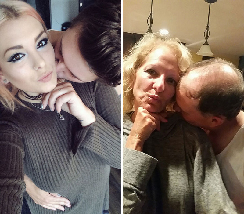 Parents Troll Daughter And Boyfriend By Recreating Their Selfies